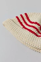 Stripe Knit Roll Cuff Beanie