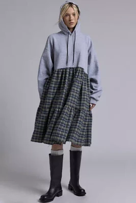 Urban Renewal Remade Flannel Hoodie Dress