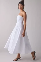 Glamorous Strapless Cotton Midi Dress