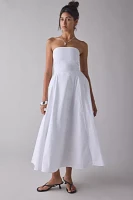 Glamorous Strapless Cotton Midi Dress