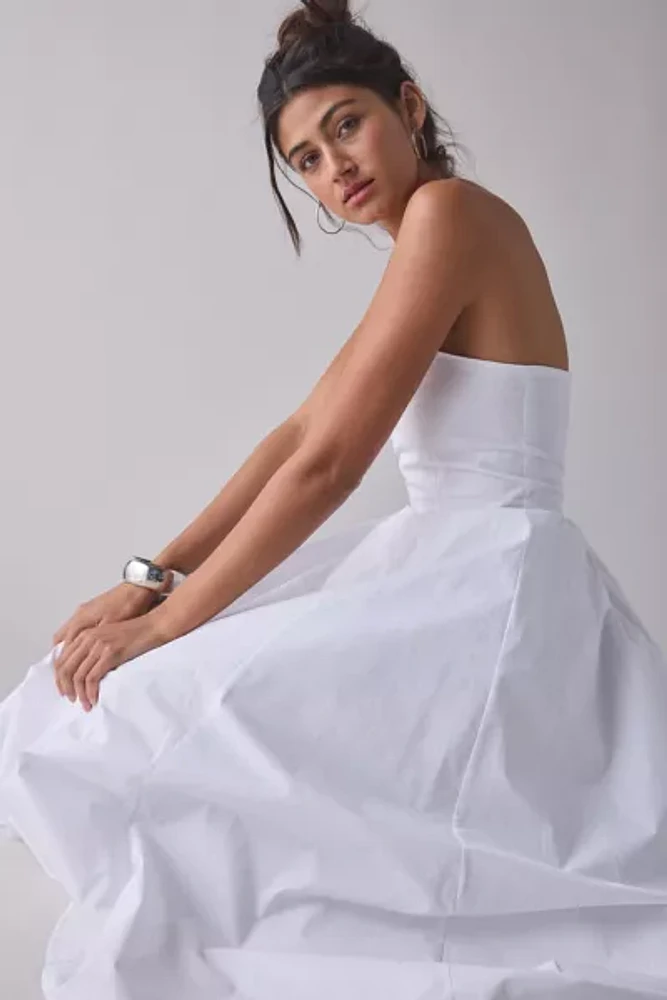 Glamorous Strapless Cotton Midi Dress
