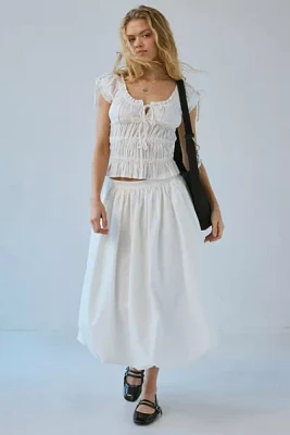 Kimchi Blue Maggie Bubble Hem Midi Skirt