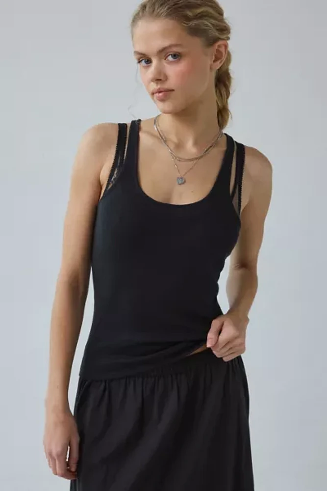 BDG MJ Ribbed Knit Slim Tank Top