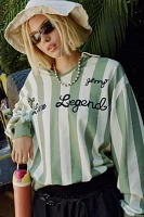 BDG Lane Legend Embroidered Graphic Collared Pullover