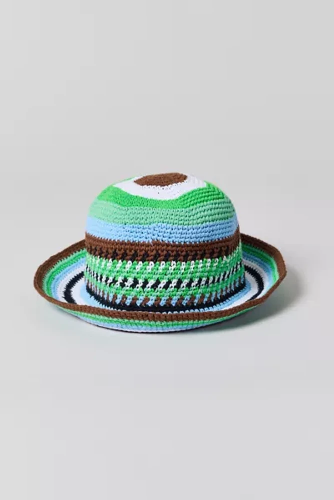 Wyeth Stripe Pattern Knit Bucket Hat