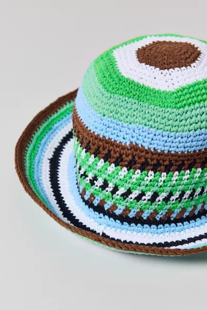 Wyeth Stripe Pattern Knit Bucket Hat