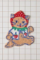 Strawberry Cat Shape Plush Tufted Bath Mat