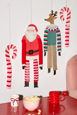 Meri Meri Long Legged Santa & Reindeer Holiday Décor Set