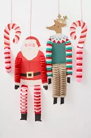 Meri Meri Long Legged Santa & Reindeer Holiday Décor Set