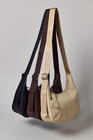 BAGGU Medium Recycled Leather Crescent Bag