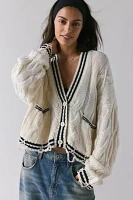The Ragged Priest Blast Distressed Cable Knit Cardigan