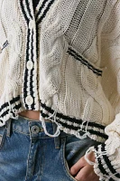 The Ragged Priest Blast Distressed Cable Knit Cardigan