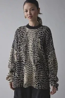 The Ragged Priest Croc Print Oversized Sweater