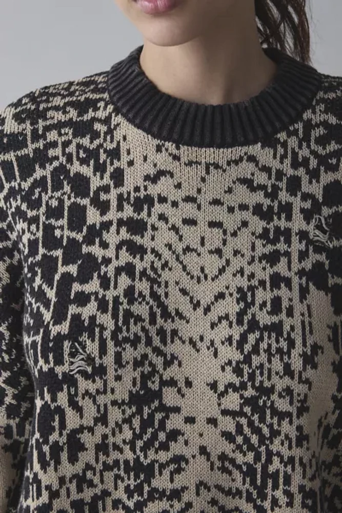 The Ragged Priest Croc Print Oversized Sweater