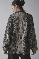 The Ragged Priest Croc Print Oversized Sweater