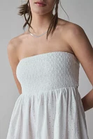 BDG Juliana Eyelet Strapless Mini Dress