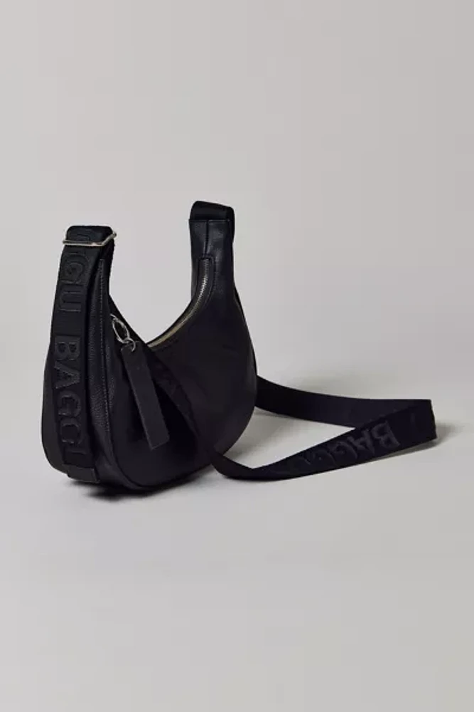BAGGU Small Recycled Leather Crescent Bag