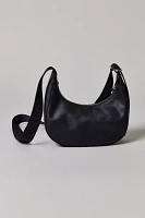 BAGGU Small Recycled Leather Crescent Bag