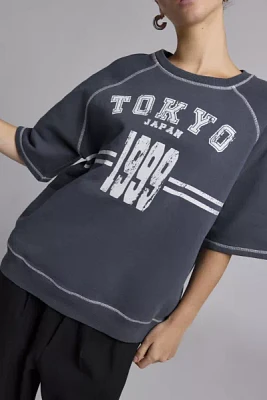 Tokyo Destination Graphic Short Sleeve Fleece Pullover