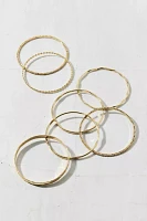 Textured Thin Bangle Bracelet Set