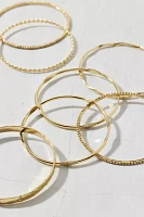 Textured Thin Bangle Bracelet Set