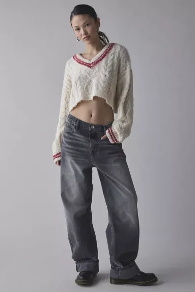 The Ragged Priest Load Cable Knit Cropped Sweater