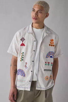 Raga Man Ranibar Embroidered Short Sleeve Shirt