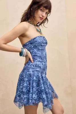 Silence + Noise Edith Bandeau Lace Mini Dress
