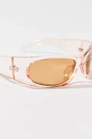 Jorja Plastic Rectangle Shield Sunglasses