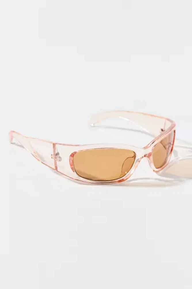 Jorja Plastic Rectangle Shield Sunglasses