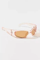 Jorja Plastic Rectangle Shield Sunglasses