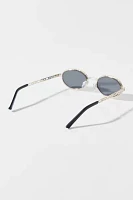 Lulu Metal Chain Oval Sunglasses