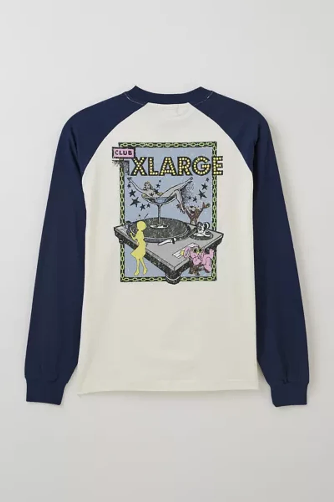 XLARGE Club Raglan Long Sleeve Tee