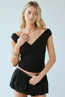 UO Sandy Off-The-Shoulder Crop Top