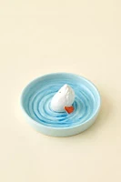 Bottoms Up Goose Ceramic Incense Holder & Catch-All Dish