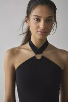 UO Summer O-Ring Y-Neck Cropped Halter Top