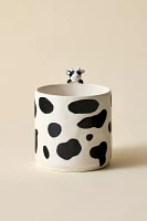 Moo Peeking Cow Ceramic Planter