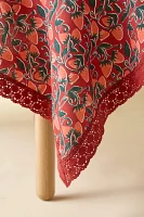 Strawberry Pattern Crochet Edge Tablecloth
