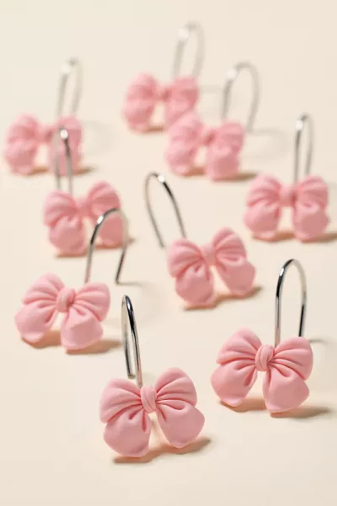 Bow Shower Curtain Hook Set