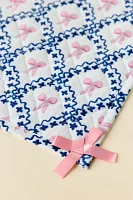 Bow Pattern Embellished Quilted Placemat