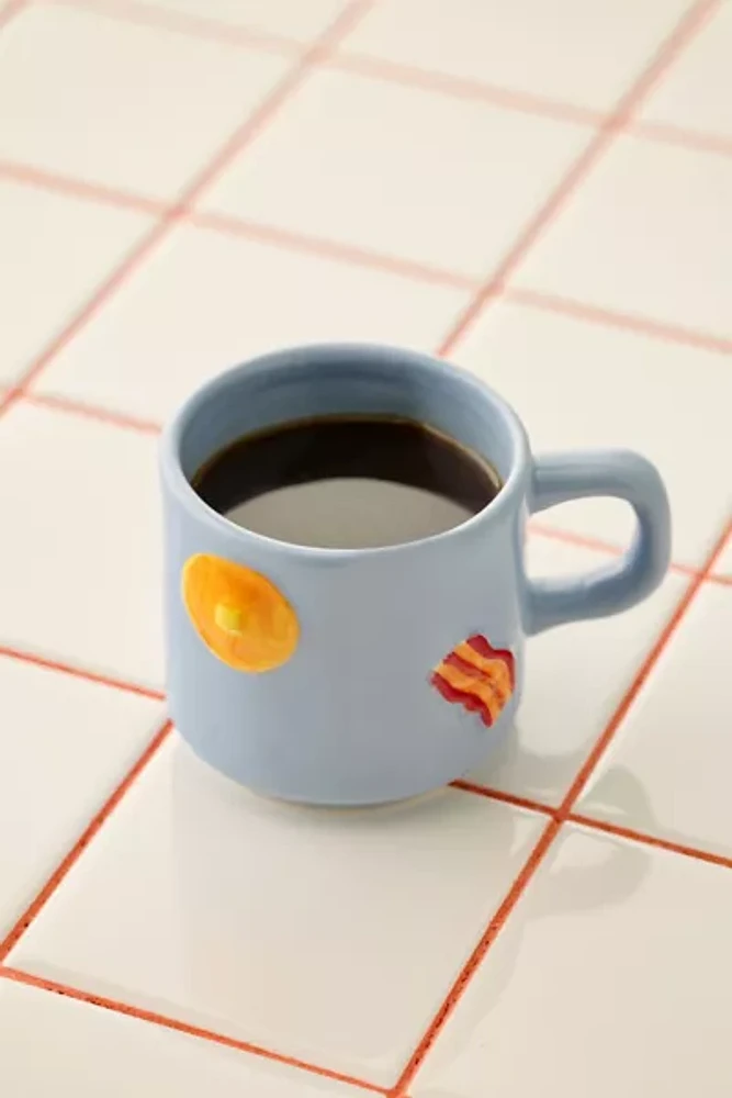 Breakfast Foods Sculpted Ceramic Mug