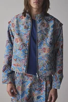 FRIED RICE Paisley Jacquard Zip-Off Sleeve Jacket