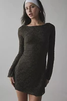 Motel Selvia Jacquard Knit Bell Sleeve Mini Dress