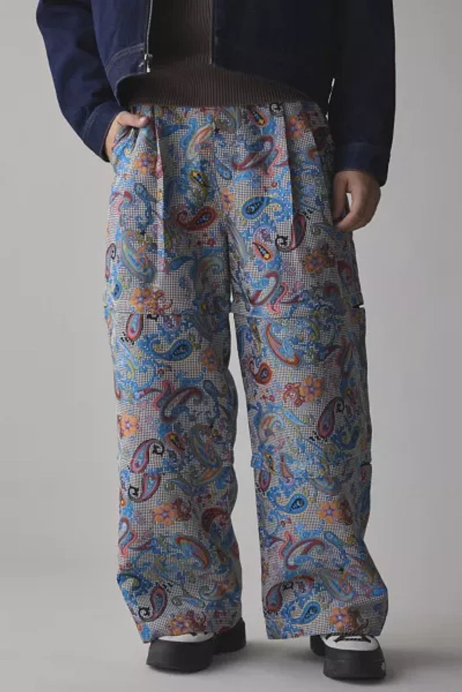 FRIED RICE Paisley Jacquard Zip-Off Pant