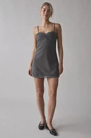 Motel Larna Lace-Trim Satin Slip Mini Dress