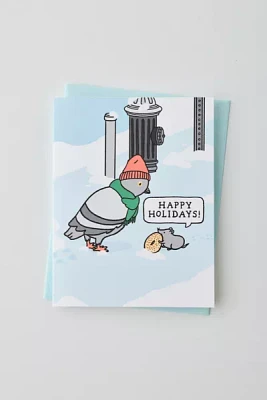 Tiffbits Pigeon & Bagel Rat NYC Holiday Card