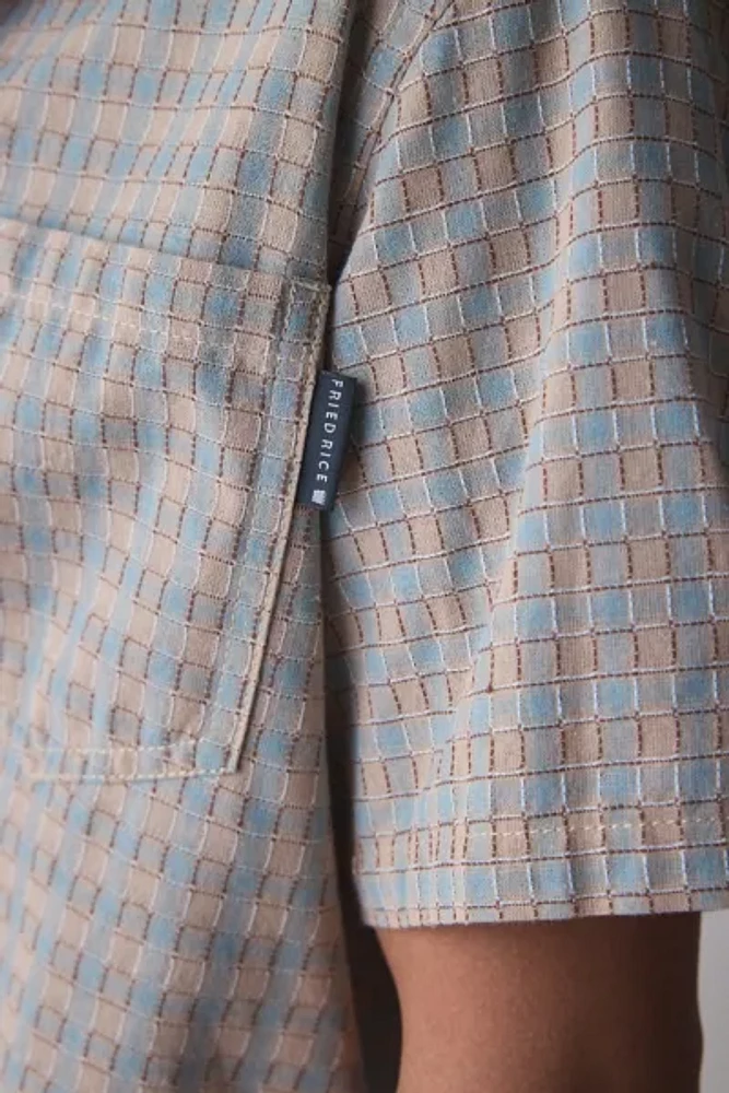 FRIED RICE Grid Pattern Short Sleeve Shirt