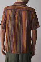 FRIED RICE Crochet Stripe Short Sleeve Shirt