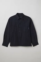 FRIED RICE Check Pattern Zip-Off Long Sleeve Shirt