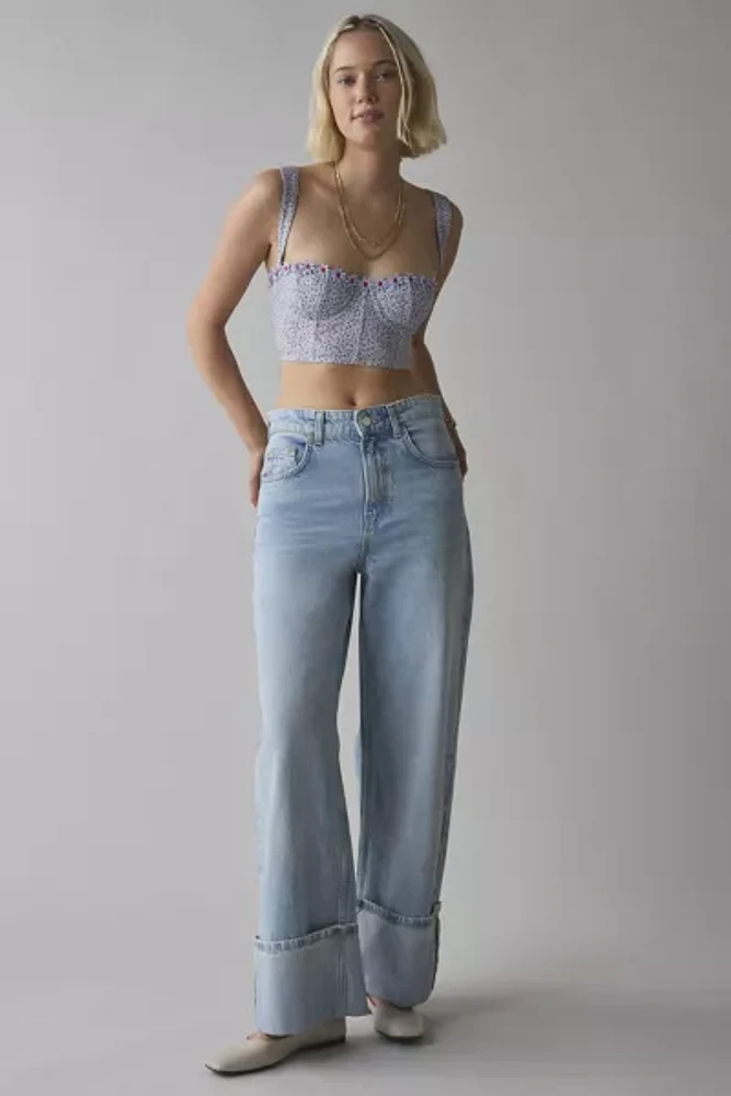 Out From Under Gillian Daisy Applique Corset Bra Top